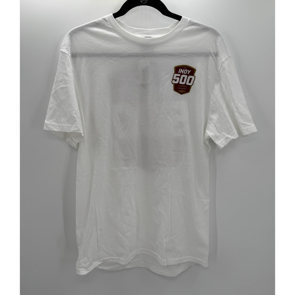 Indy 500 Gainbridge 2024 Event T-Shirt 108TH Running White Size XL New